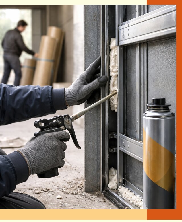 Заполнение пустот ворот в Топках от 4560 руб. — заливка ППУ, утепление под ключ | ТепломастерТпк