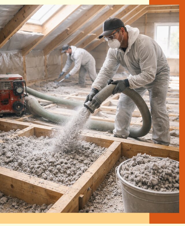 Утепление эковатой в Топках от 2989 руб./м2 — монтаж и задувка | ТепломастерТпк