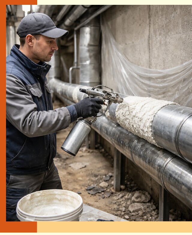 Утепление труб жидкой теплоизоляцией в Топках