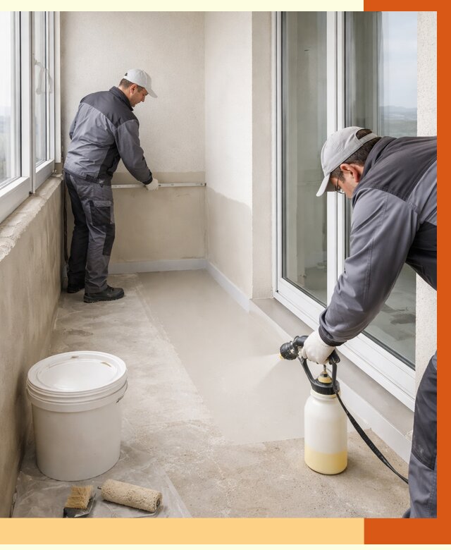 Утепление балкона жидкой теплоизоляцией в Топках от 5826 руб./м2 | ТепломастерТпк