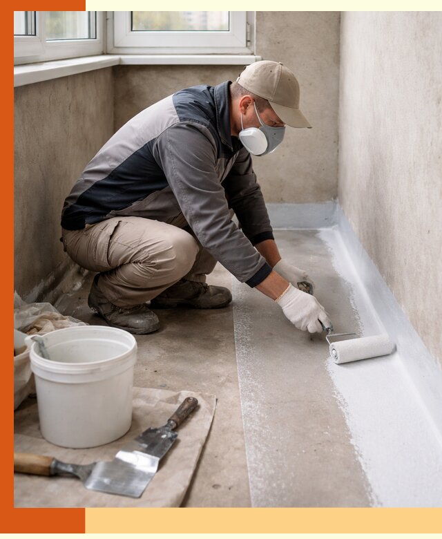 Утепление балкона жидкой теплоизоляцией в Топках