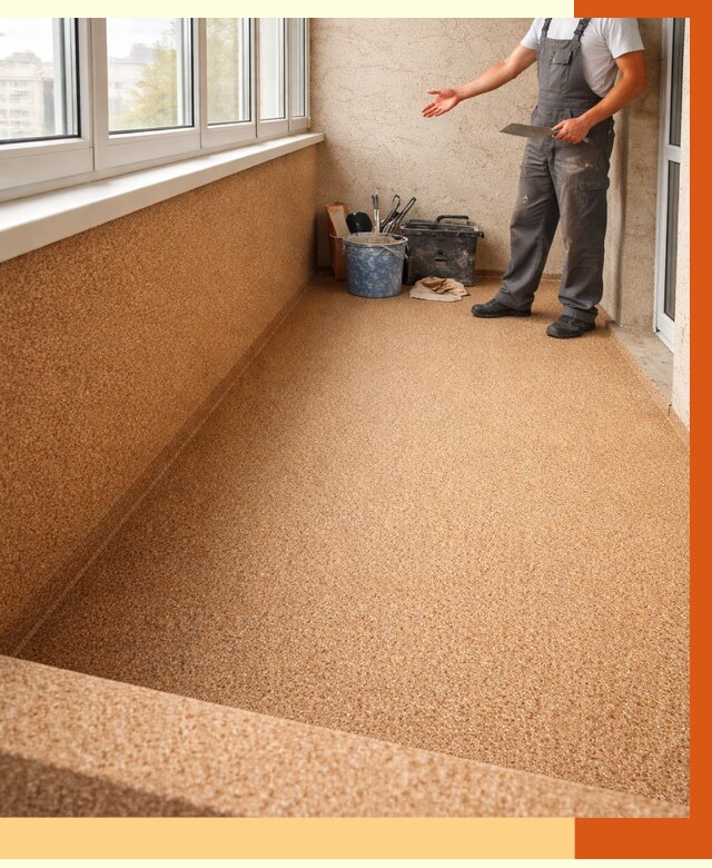 Утепление балкона жидкой пробкой в Топках от 3699 руб/м² под ключ | ТепломастерТпк