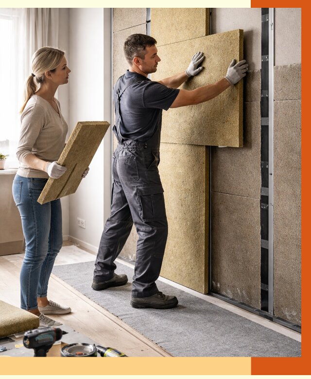 Профессиональная шумоизоляция квартиры в Топках от 7600 руб. за м2 | ТепломастерТпк