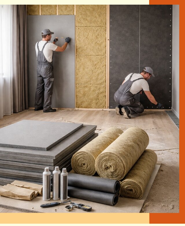 Шумоизоляция дома в Топках от 4560 руб/м2 — комплексная звукоизоляция под ключ | ТепломастерТпк