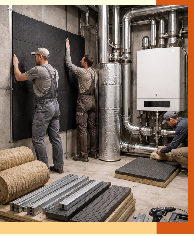 Шумоизоляция котельной в Топках от 6586 руб. под ключ | Профессиональная звукоизоляция — ТепломастерТпк