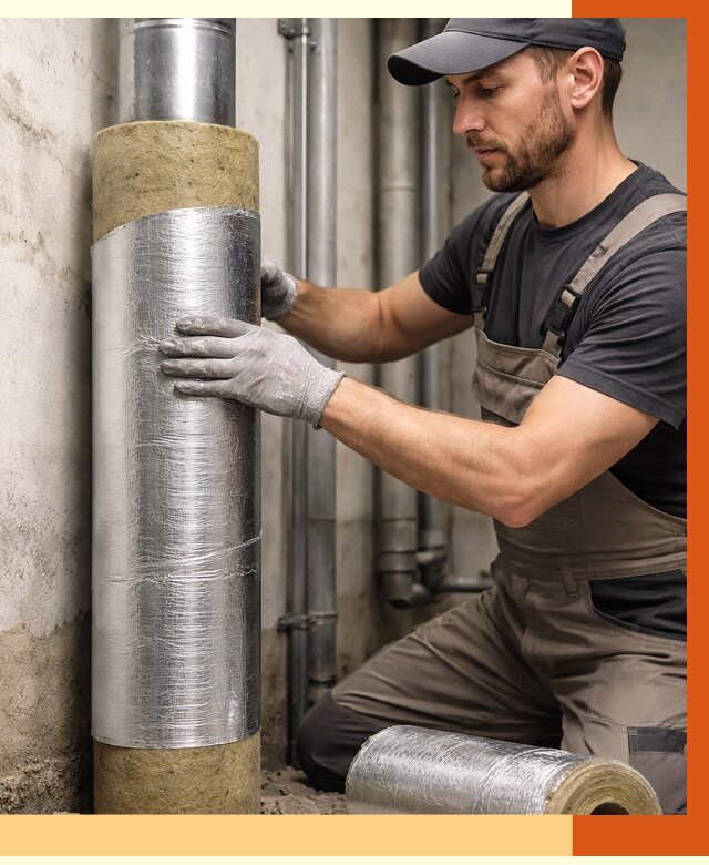 Шумоизоляция труб в Топках от 1216 руб. — шумоподавление и звукоизоляция труб | ТепломастерТпк