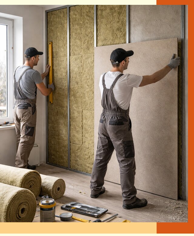 Шумоизоляция стен в Топках от 4560 руб/м2 — звукоизоляция стен под ключ | ТепломастерТпк