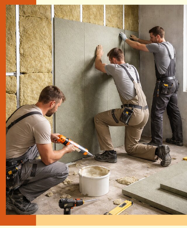 Профессиональная шумоизоляция стен в Топках для квартир и домов