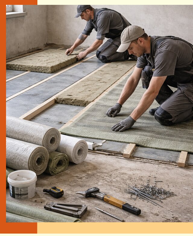 Шумоизоляция пола в Топках — профессиональная звукоизоляция помещений