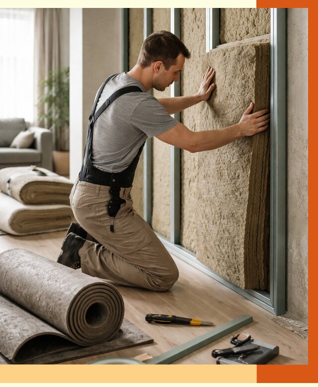 Шумоизоляция перегородок в Топках от 1672 руб. за м2 — ТепломастерТпк