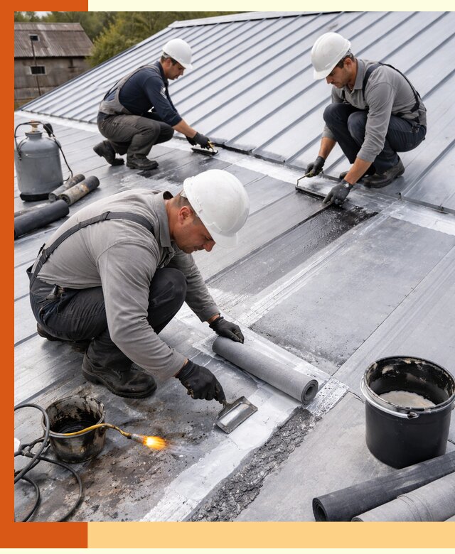 Гидроизоляция металлической кровли с гарантией в Топках