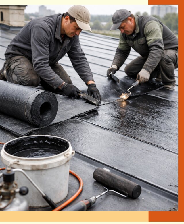 Гидроизоляция фальцевой кровли в Топках от 7600 руб. под ключ | ТепломастерТпк