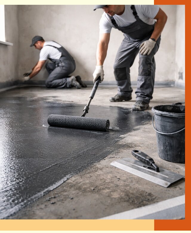 Профессиональная гидроизоляция пола в Топках от 8613 руб. под ключ | ТепломастерТпк