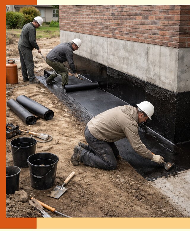 Гидроизоляция фундамента в Топках: надежная защита строений