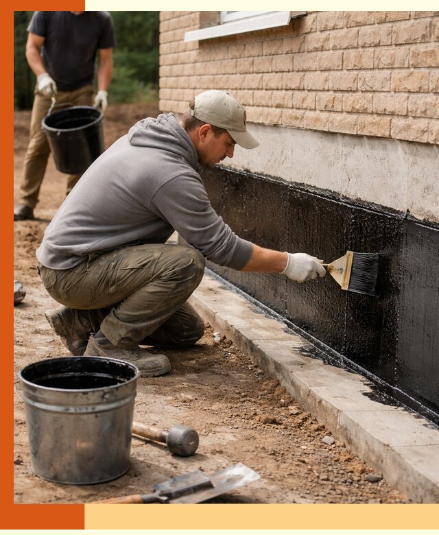 Гидроизоляция цоколя домов и зданий в Топках эффективными методами