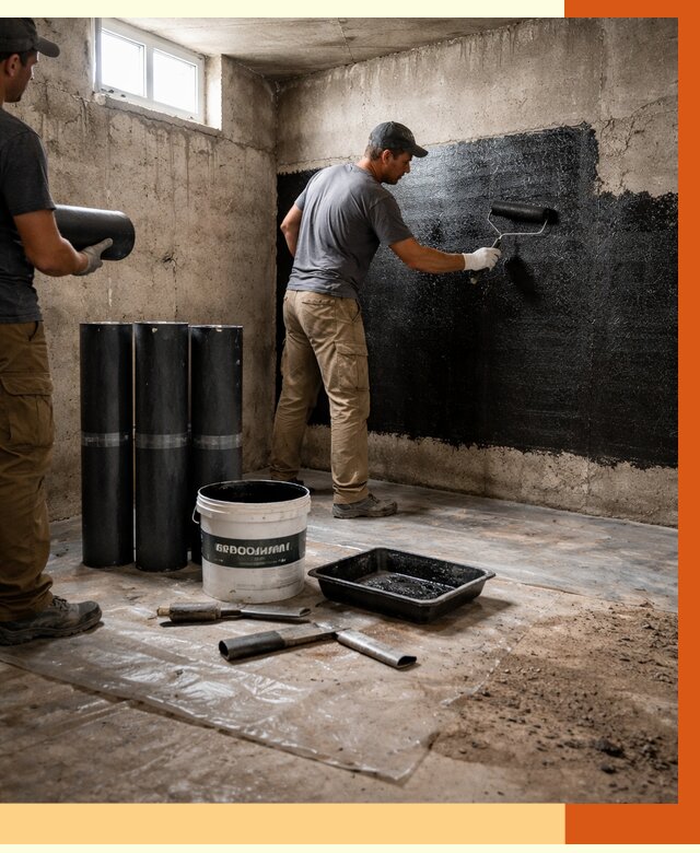 Гидроизоляция подвала в Топках от 3547 руб. под ключ | Профессионально — ТепломастерТпк