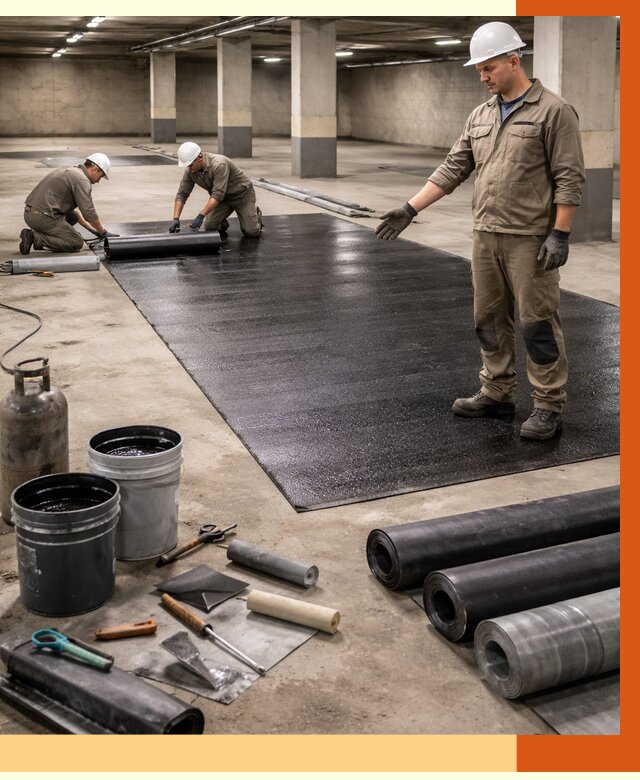 Гидроизоляция паркинга в Топках от 1216 руб/м² — профессиональная защита | ТепломастерТпк