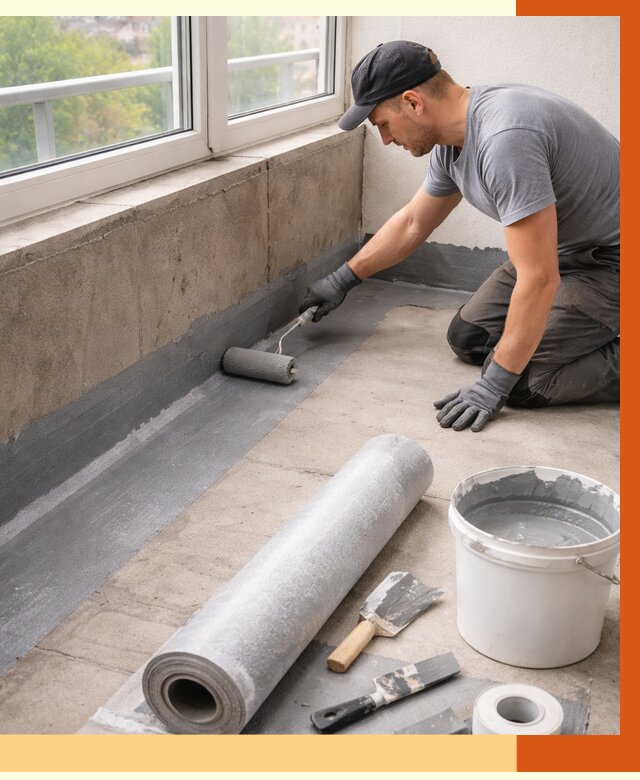 Профессиональная гидроизоляция балкона в Топках от 4256 руб. | ТепломастерТпк