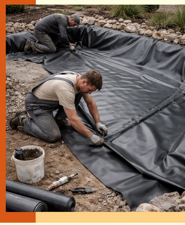 Гидроизоляция пруда в Топках: надежная защита и герметизация