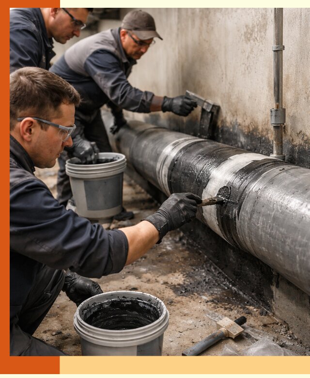 Гидроизоляция труб в Топках — защита и герметизация коммуникаций