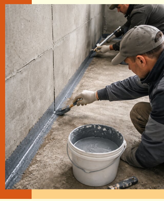 Гидроизоляция швов зданий и конструкций в Топках