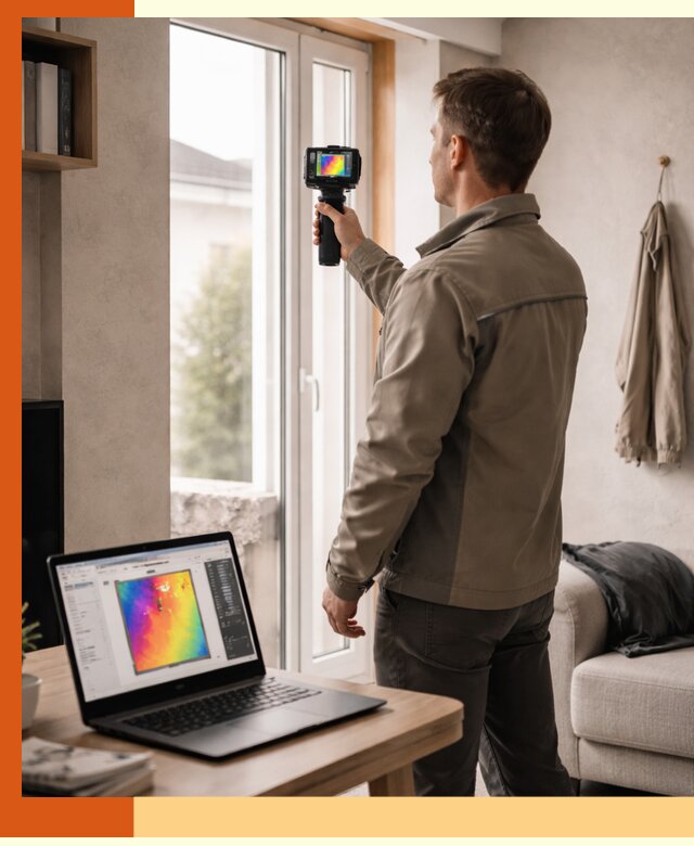 Тепловизионное обследование квартиры в Топках для поиска утечек тепла