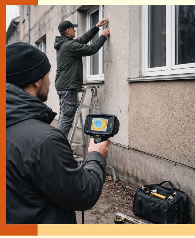 Тепловизионное обследование фасада в Топках для выявления дефектов