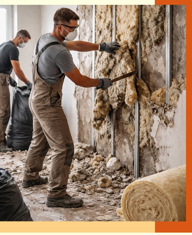 Демонтаж старого утеплителя в Топках от 3547 руб. — работы под ключ | ТепломастерТпк