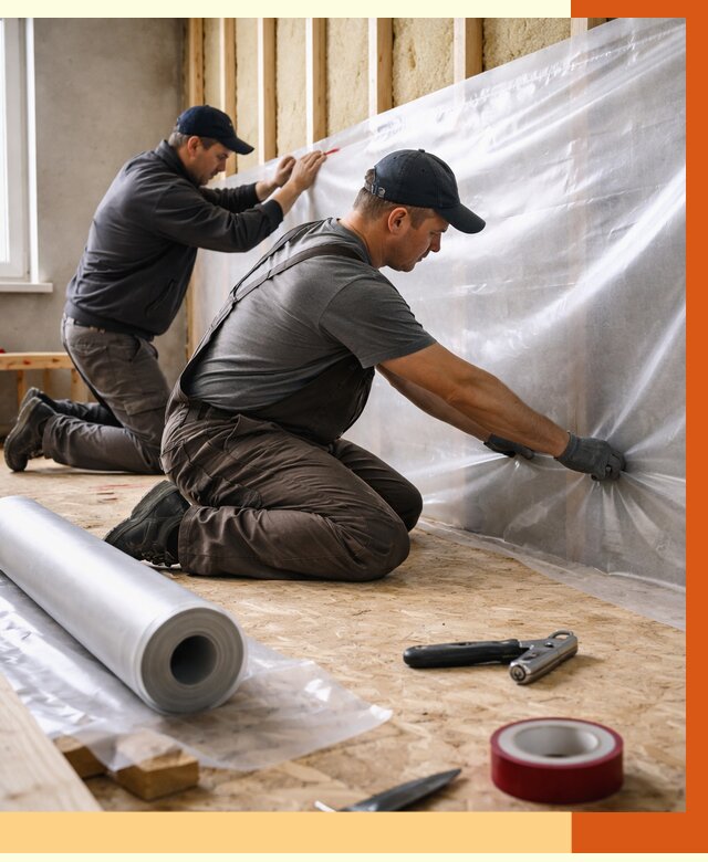 Монтаж пароизоляции в Топках от 2533 руб. — установка и укладка под ключ | ТепломастерТпк