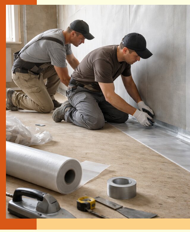 Монтаж пароизоляции для дома и помещений в Топках