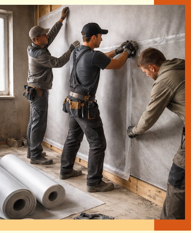 Монтаж ветроизоляции в Топках от 4560 руб./м2 — профессионально | ТепломастерТпк