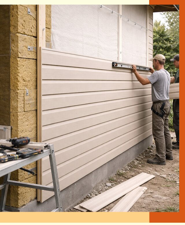 Монтаж сайдинга после утепления в Топках от 1875 руб. — обшивка и облицовка | ТепломастерТпк